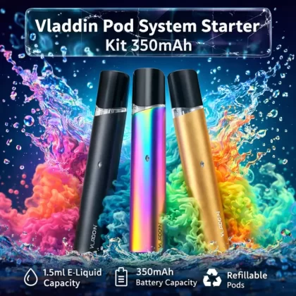 Vladdin Pod System Starter Kit 350mAh - Black - Vapeciga
