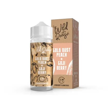 WILD ROOTS GOLD DUST PEACH & GOJI BERRY 100ML SHORTFILL E-LIQUID