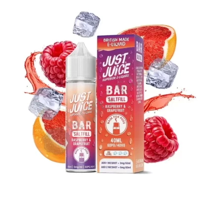 Raspberry & Grapefruit by Just Juice Bar Saltfill - Size#40ml~Nicotine Strength#0mg~Add Nicotine Shots For#0mg>3mg>6mg