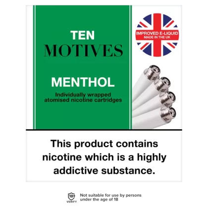 10 Motives Menthol Refills - Vape Product, Vape Product; 4 Refills, 20 Refills (Save 12.5%)