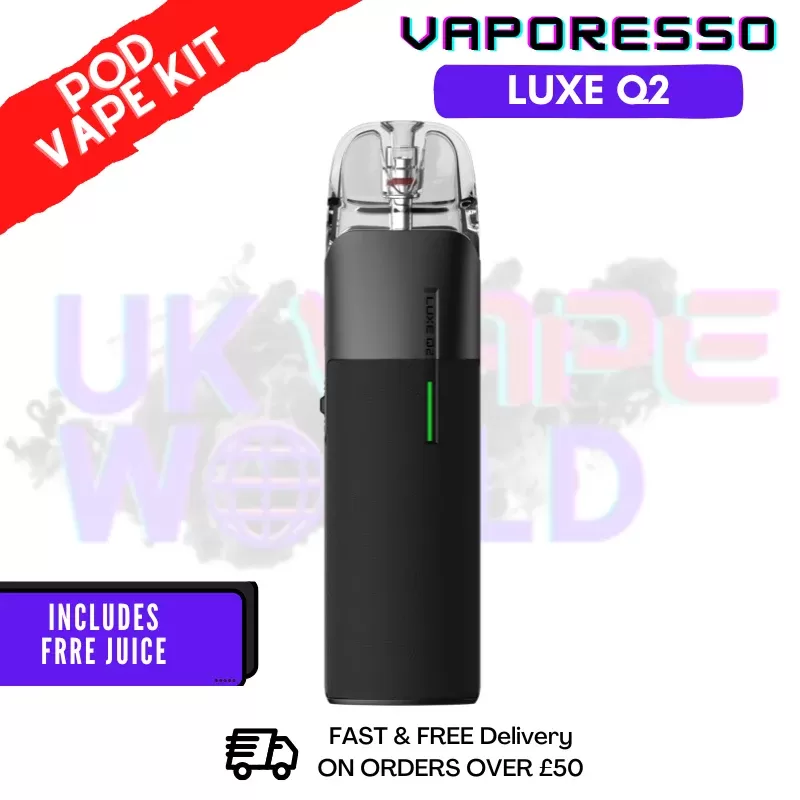 Black Vaporesso Luxe Q2 Pod Kit + Free 100ML
