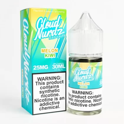 ICED Melon Kiwi SALT – Cloud Nurdz – 30mL – Made in USA-Nic