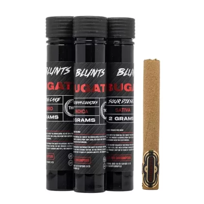 Bugatti THC-A Blunt – 2g - Strain#Wedding Cake (H)>Ice Cream Cookies (I)>Sour Diesel (S)~Count#1 Pack>2 Pack (10% off)>3 Pack (10% off)