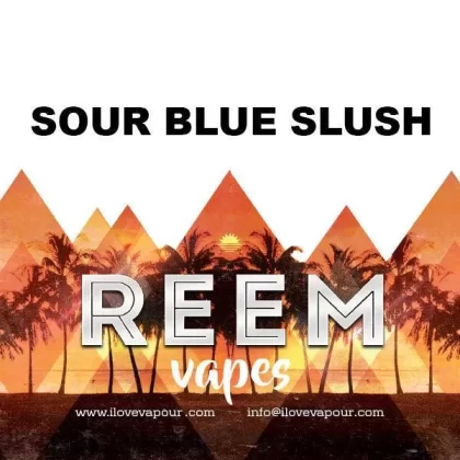 Sour Blue Slush Premium E juice By Reem Vapes