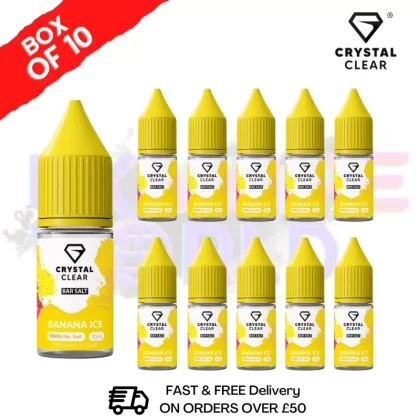Banana ICE Crystal Clear Nic Salt Box Of 10 – Only £17.99