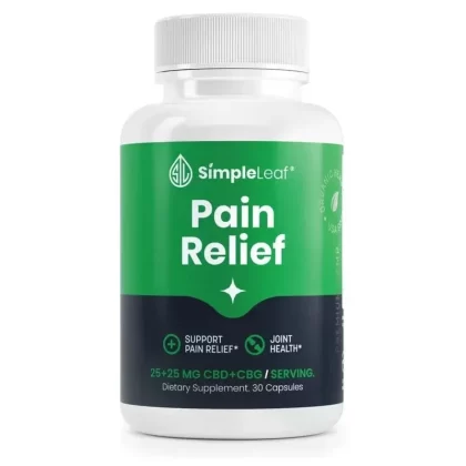 Simple Leaf CBD + CBG Pain Relief Capsules – 1500mg