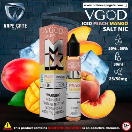 VGOD Iced Peach Mango Salt Nic - 30ml - 25 mg