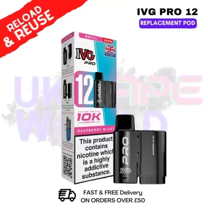 Raspberry Blast IVG Pro 12 REFIL Pod Pack