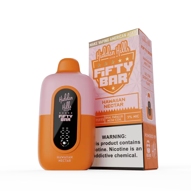 Hidden Hills x FIFTY BAR 20K Puff Disposable Device - 20000 Puffs - Honeyberry Cream - Image 2