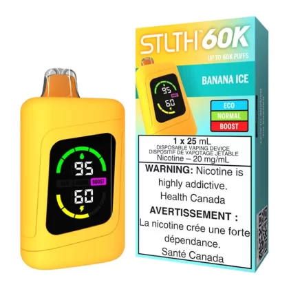 STLTH 60K Disposable Vape Device - Banana Ice - 20mg/ml