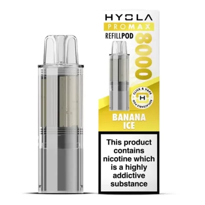 Hyola Pro Max 8000 Prefilled Pod Banana Ice - Ecigpremium
