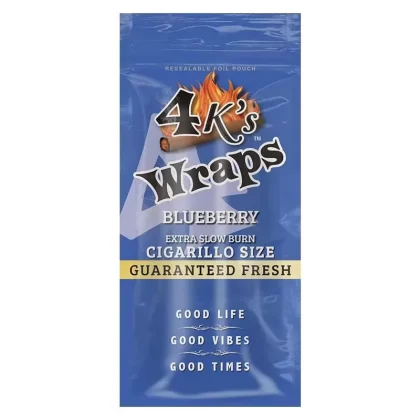 Good Times 4k’s Wraps Blueberry - Product#Blueberry~Packaging#30 Packs of 4 (120ct)