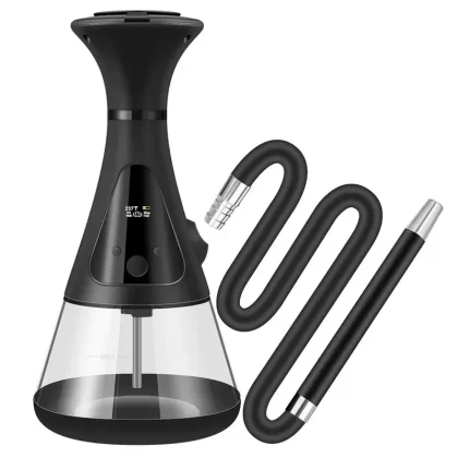 Rechargeable Electronic E-Hookah Shisha Arabian Water Pipe Pot with LED Display ( )