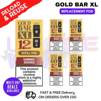 Summer Berries Gold Bar XL REFIL Pods Box Of 5