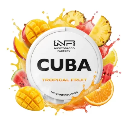 Woreczki nikotynowe CUBA WHITE 16mg – Tropical Fruit Snus AKCYZA