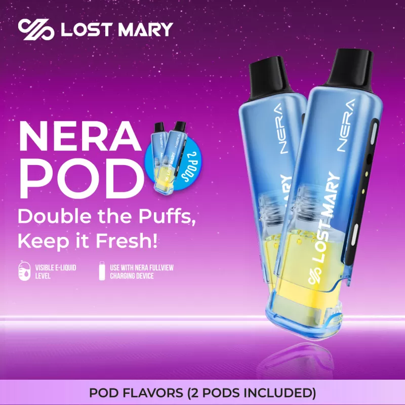 Made in Indonesia | Lost Mary NERA 70K Disposable POD - 70,000 Puffs - Winter Mint 🆕