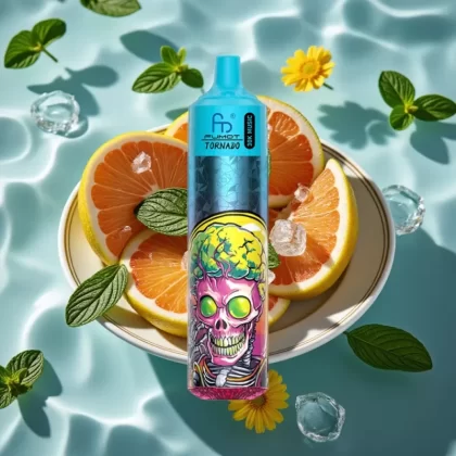 Fumot RandM Tornado 30000 Puffs 30mL Mint Ice Disposable Vape with LED Display & 1.0 Ohm Mesh Coil - Bangvapeaustralia