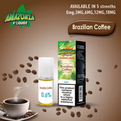Brazilian Coffee 50/50 E-Liquid 10ml By Amazonia