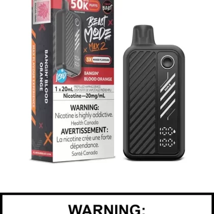 Bangin Blood Orange Iced Flavour Beast Beast Mode Max 2 Disposable Vape