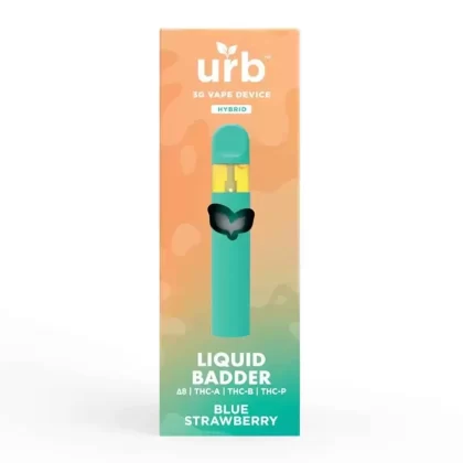 Urb Liquid Badder Disposable Vape 3g - strain#Blue Strawberry>Funnel Cake>Lime Pixie>Papaya Kush>Waterberry Kush