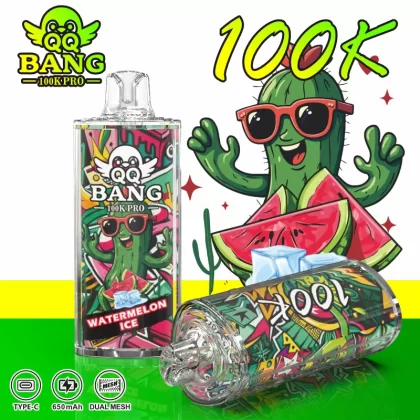 QQ BANG 100K Pro | 100000 puffs, dual mesh, 650mAh Type-C, 12 tastes, bulk disposable vape