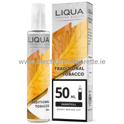 Traditional Tobacco – LiQua 50ml Short Fill Mix and Go