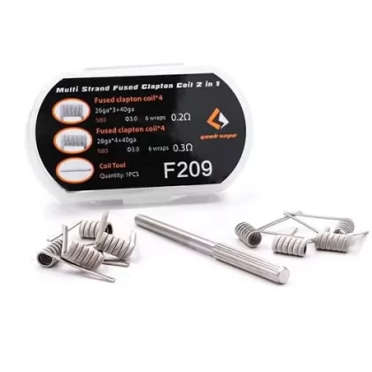 GEEKVAPE F209 MULTI STRAND FUSED CLAPTON PREBUILT COIL 2 IN 1 – 8PCS