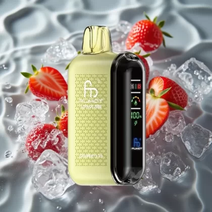Fumot Tornado 20000 Puffs Disposable Vape Strawberry Ice with Dual Mesh Coil & Smart Display - Bangvapeaustralia