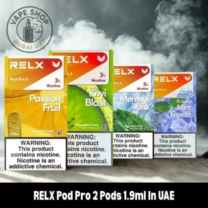 RELX Pod Pro 2 Pods 1.9ml In UAE - Banana Freeze – 3%, Blue Raspberry – 3%