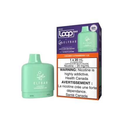 STLTH LOOP MAX X ELFBAR POD PACK – COCONUT STRAWBERRY ICE - Eliquidsupply