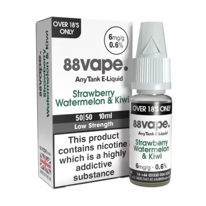 Strawberry Watermelon & Kiwi E-Liquid Anytank Series by 88vape (10ml) - 6mg