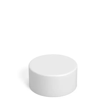 Child Resistant | Smooth Push Down & Turn Plastic PCR Caps w/ Foil Liner | 28mm – Matte White – 504 Count
