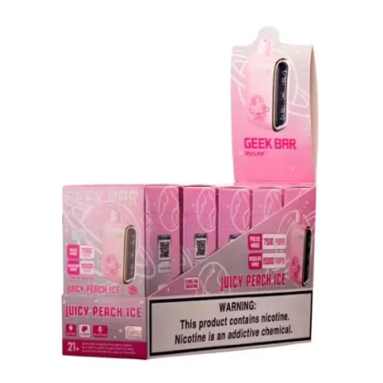 BULK Juicy Peach Ice GEEK BAR Pulse – Box of 5