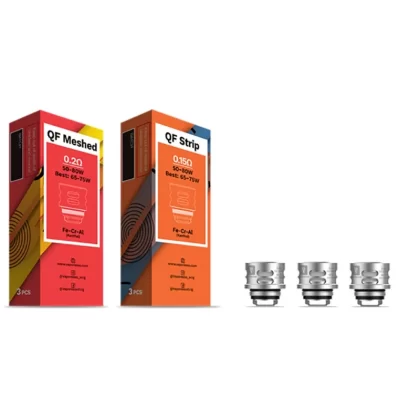 Vaporesso QF Series Coils - 3 Pack; 0.15 Ohm Strip, 0.2 Ohm Mesh (91D94C)
