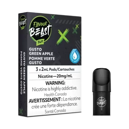 FLAVOUR BEAST PODS – GUSTO GREEN APPLE