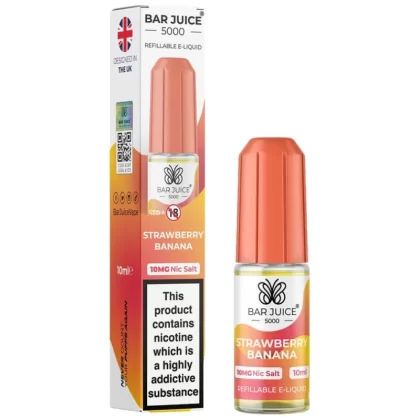 Strawberry Banana Nic Salt E-Liquid by Bar Juice 5000 (10ml) - 20mg