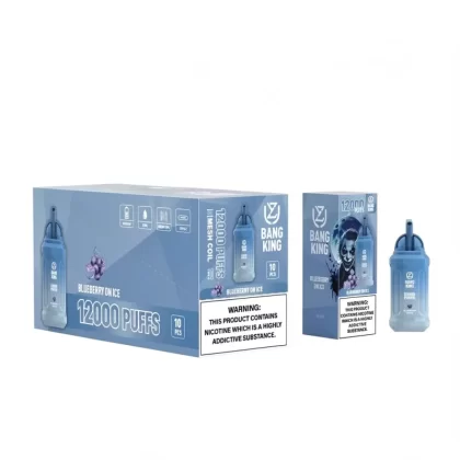 UZY Bang King 12000 Puffs Rechargeable Disposable Vape - Random Flavors(fast Delivery), Strawberry Watermelon; 3-nicotine, 5-nicotine