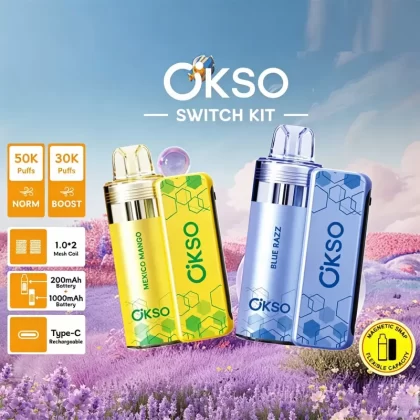 OKSO Switch Kit 50000 – 50K Puffs 1000mAh + 200mAh Magnetic Attraction Disposable Vape