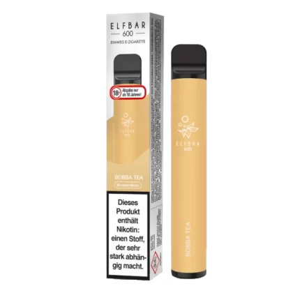 ELF BAR 600 – Bubble Tea - Himbeere / Elf Bar / 20mg/ml / 550 mAh / Glycerin / Propylenglykol / Aromastoffe / Nikotin-Benzoat / ca. 600
