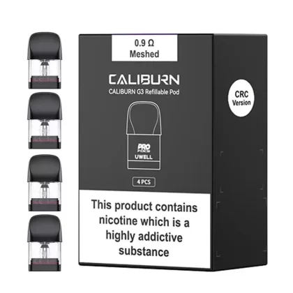 Uwell Caliburn G3 Replacement Pods - 0.6 Ohm Mesh - Four Pack