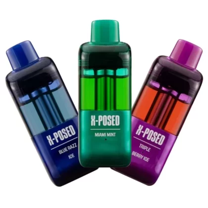 X-Posed 35K Vape Replacement Pods - Single Pack; B Pop Cupcake, Blue Razz Ice