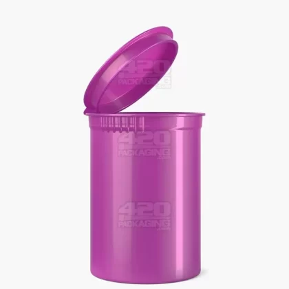 Child Resistant | Opaque Grape Pop Top Bottles | 30dr – 7g – 150 Count