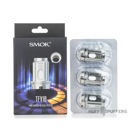 Smok TFV18 Coils - Resistance#Meshed 0.33 ohm (80–140W)>Dual Meshed 0.15 ohm (80–140W)