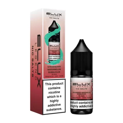 Elux Legend Strawberry Watermelon Bubblegum Nic Salt E-Liquid - Nicotine Strength#10mg>20mg
