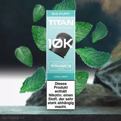 Titan 10k Kartuschen – Cool Mint (4er Pack) - TITAN / 20mg/ml