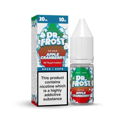 Dr Frost Apple & Cranberry Ice Nic Salt E-Liquid - 10 Pack - 20mg
