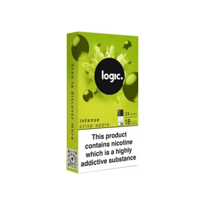 Logic Crisp Apple Vape Pods (2 Pack) - Nicotine Strength#Intense 18mg>12mg>6mg (573333)