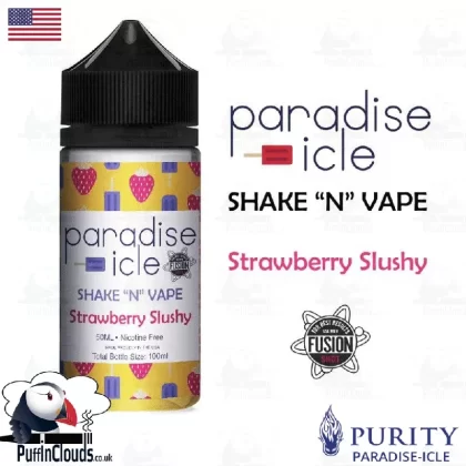 Paradise-Icle Strawberry Slushy Shake n Vape E-Liquid (50ml 0mg)