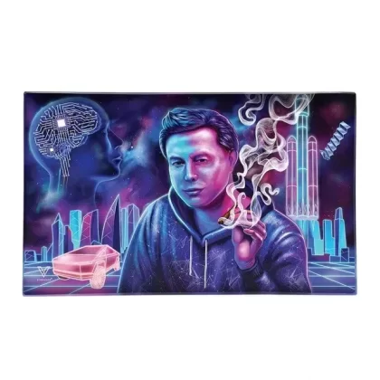 V Syndicate “Space Xhale” Glass Rolling Tray