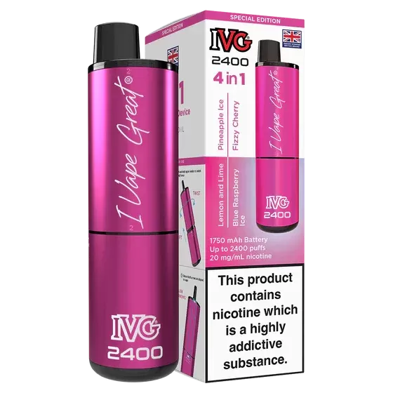 IVG 2400 Rechargeable Vape Special Edition - Strength#20mg